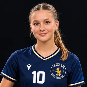 Ung jente i Levanger-drakt